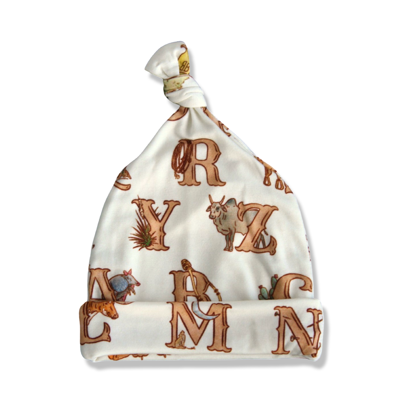 Western Alphabets Knotted Hat