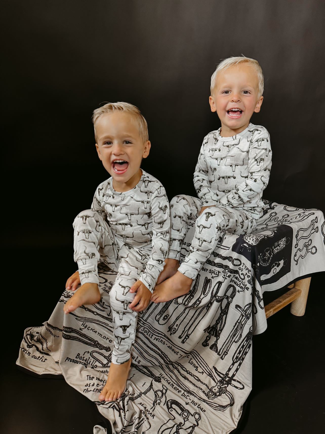 Longhorn Family Album Long Sleeve Pajamas