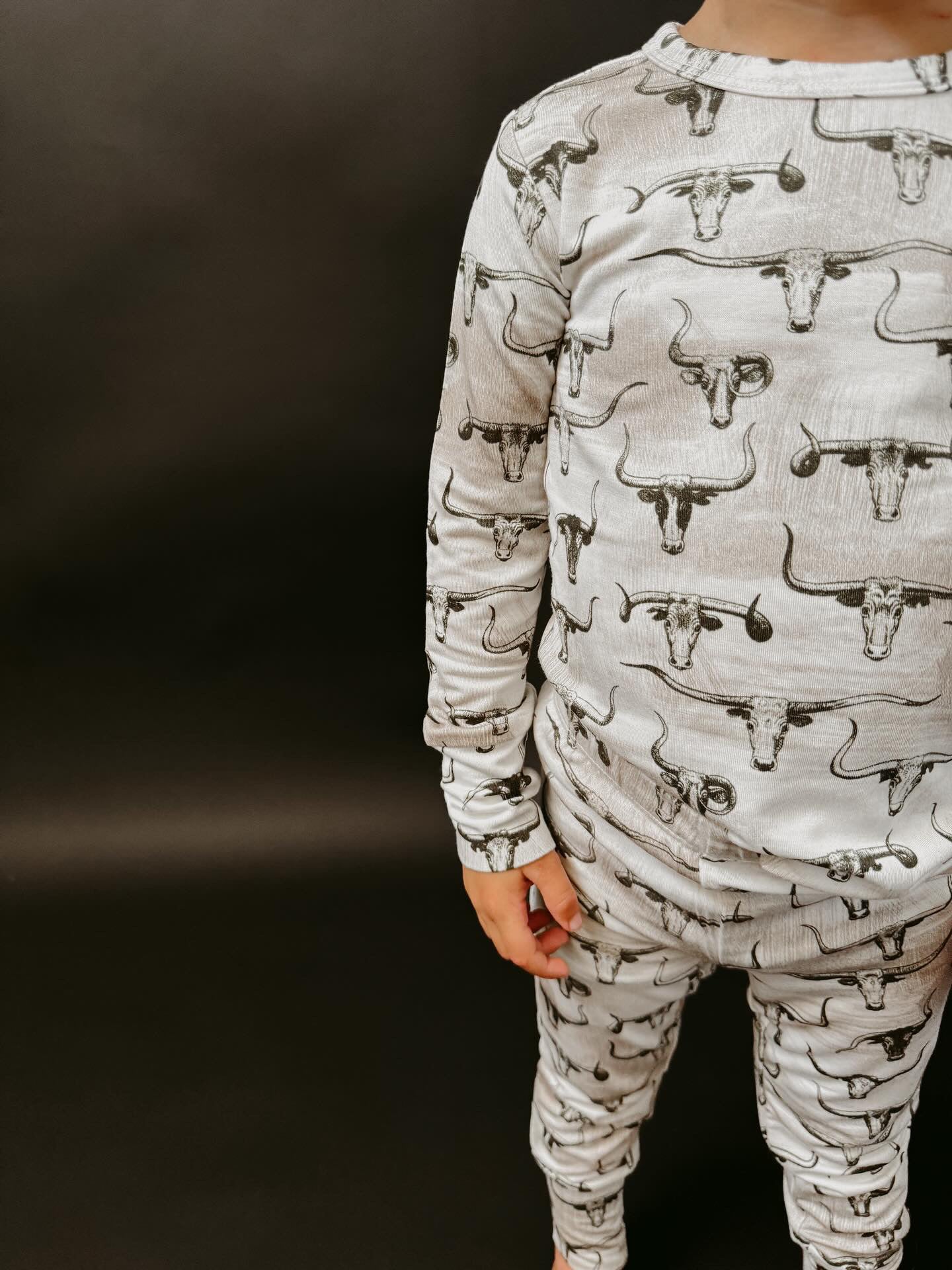 Longhorn Family Album Long Sleeve Pajamas
