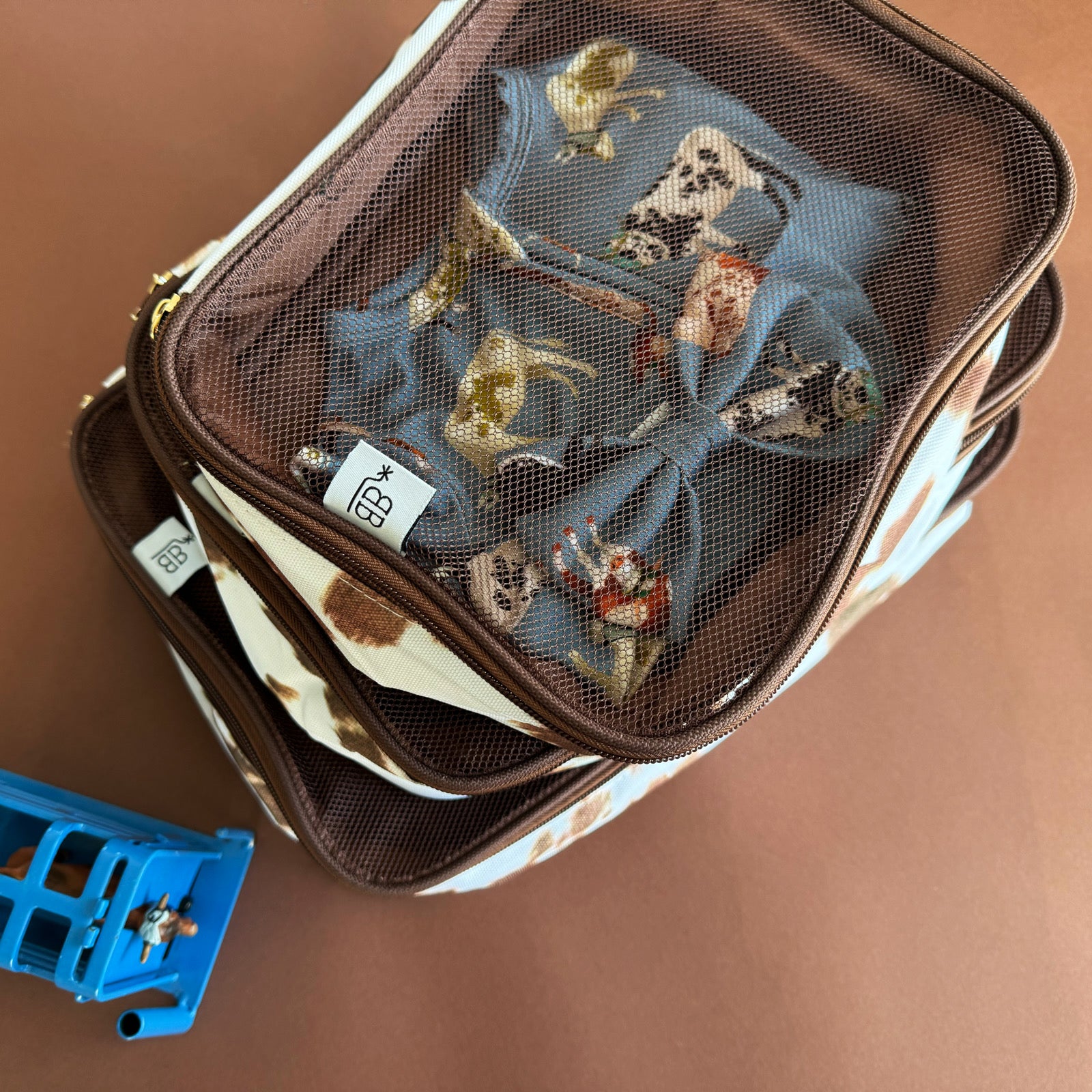 Cowhide 4-Piece Travel Packing Cube Set
