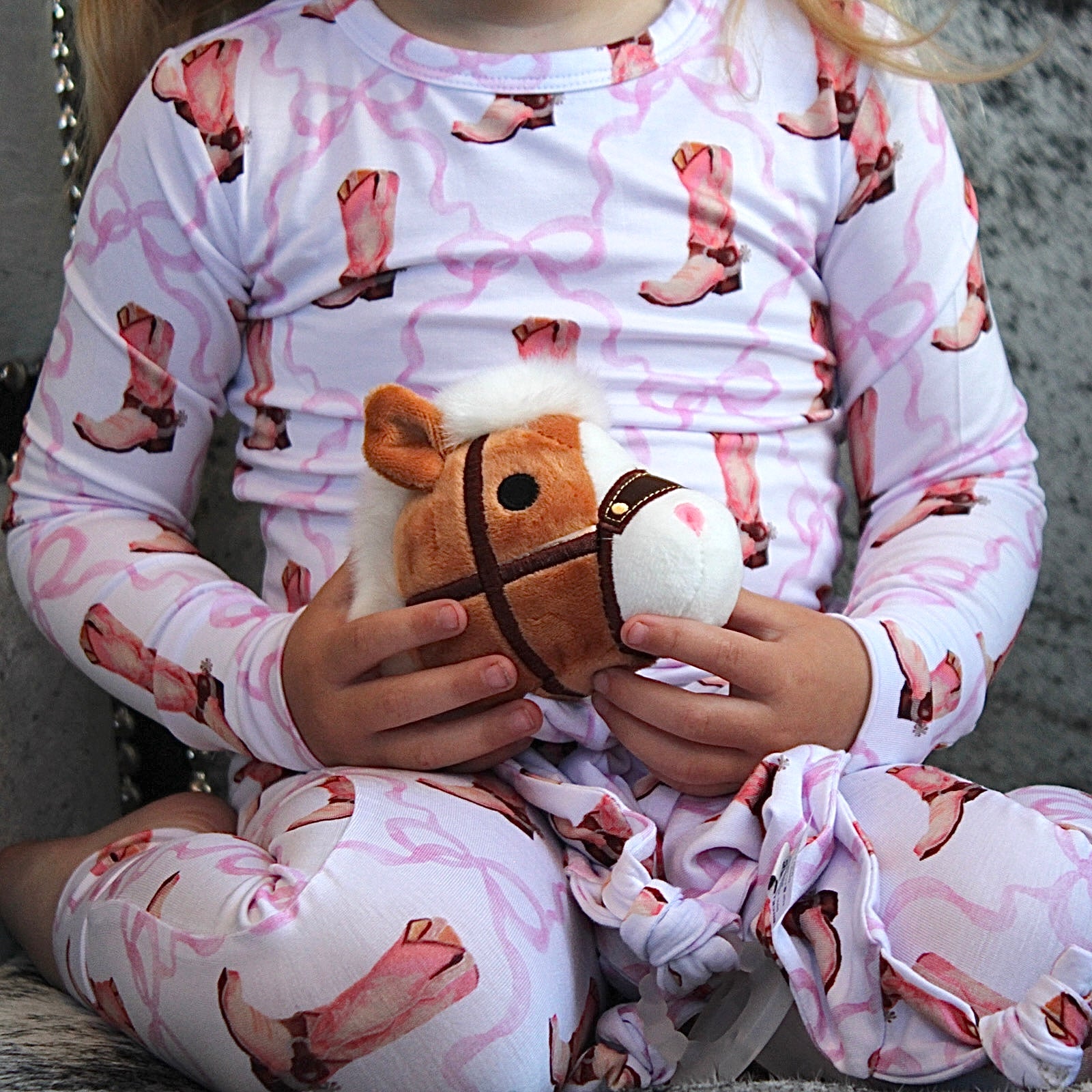 Victoria Cowgirl Boots Long Sleeve Pajamas