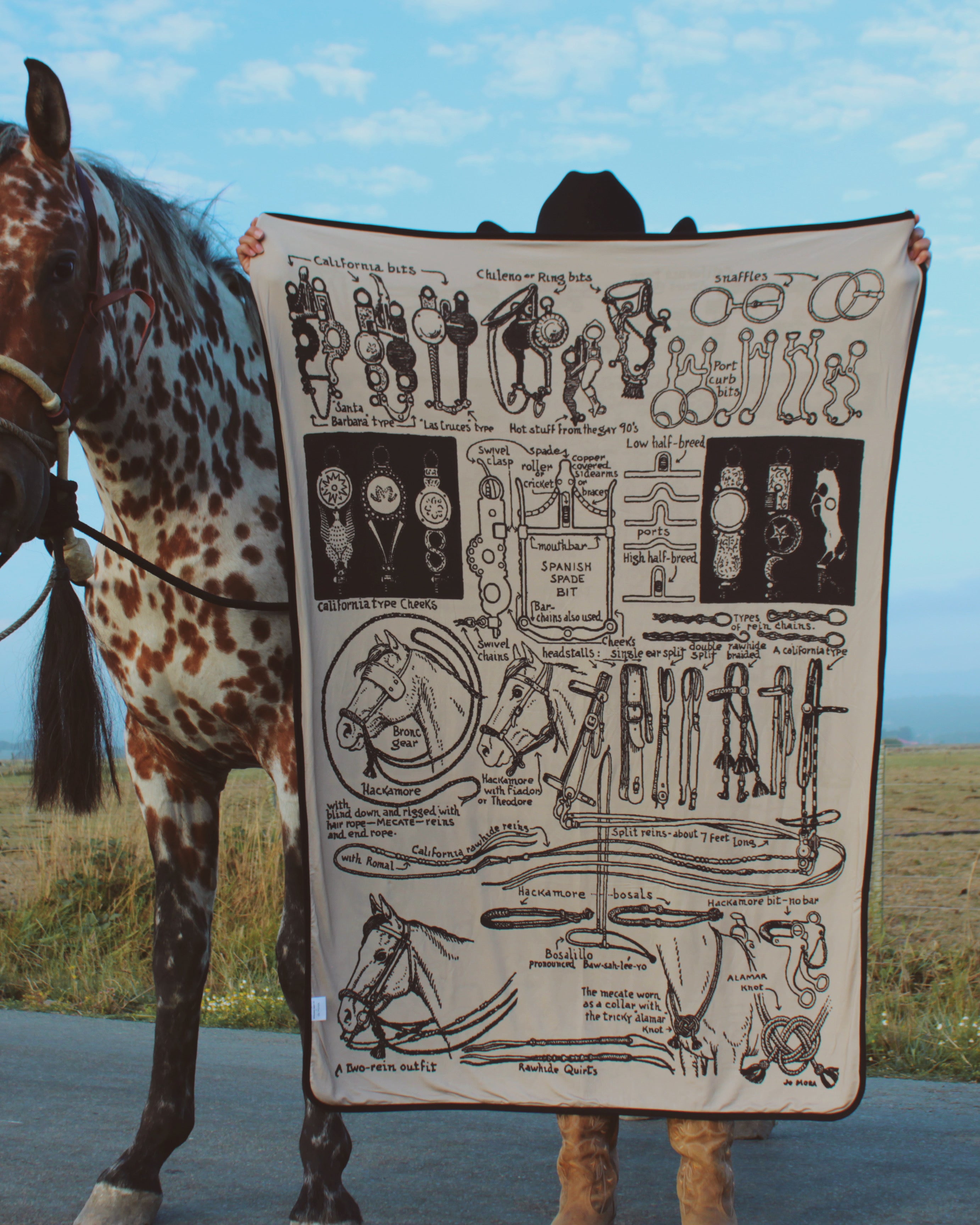 Jo Mora Western Study Calf Blanket