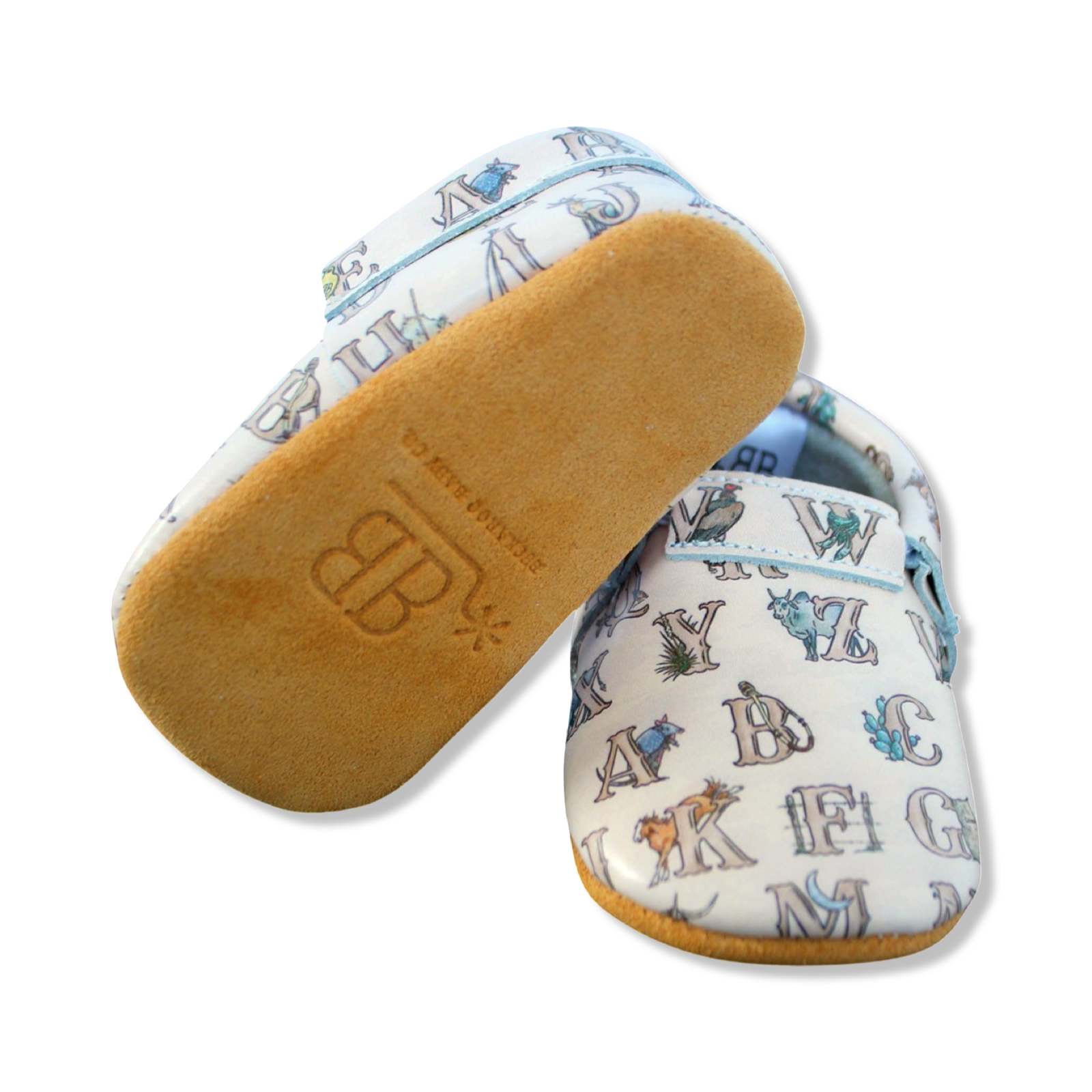 Western Alphabets Fringeless Moccasins