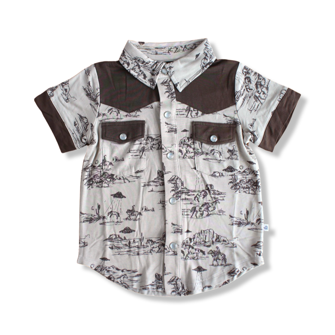 Lubbock Western Pearl Snap Collared Shirts