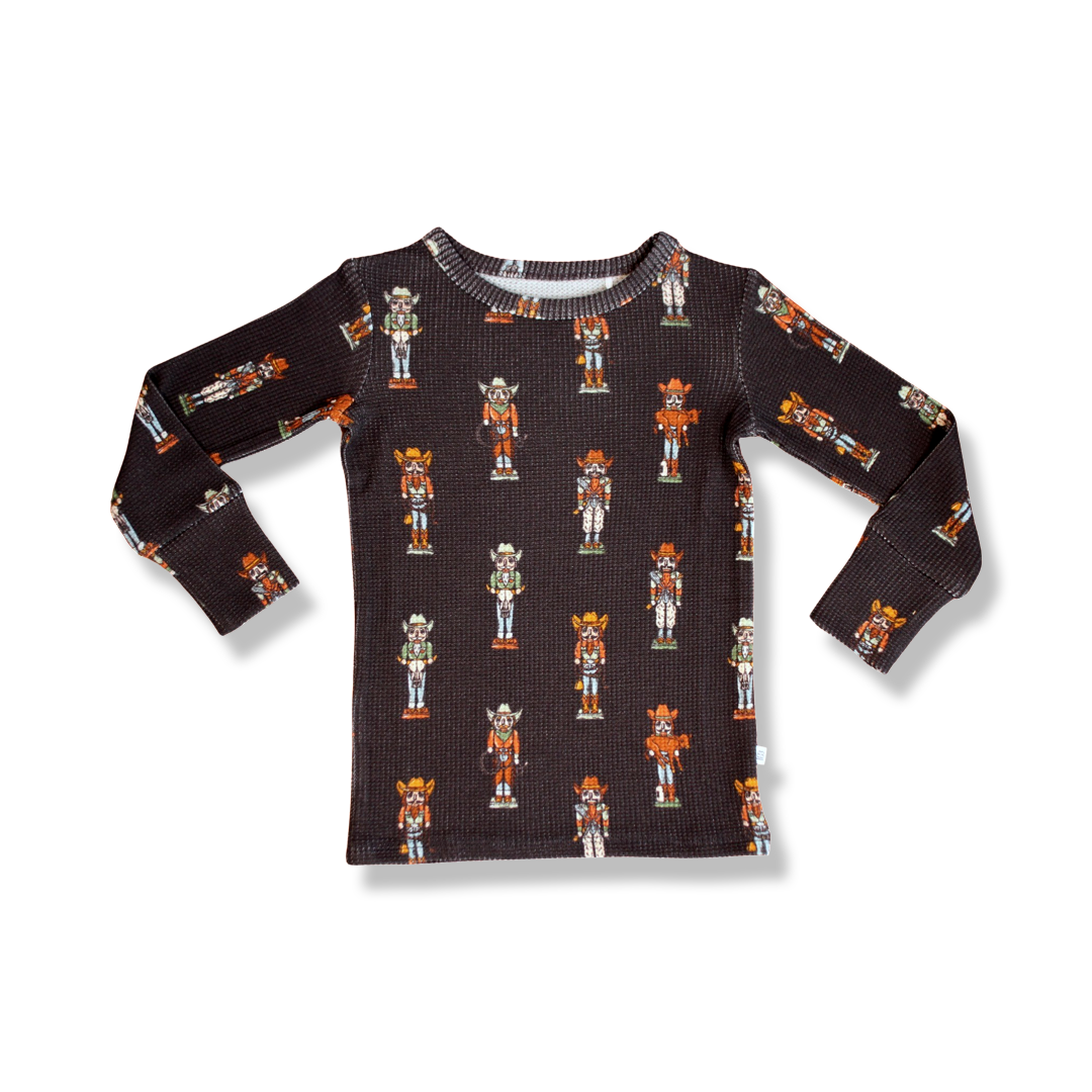 Western Nutcrackers Waffle Long Sleeve Pajamas