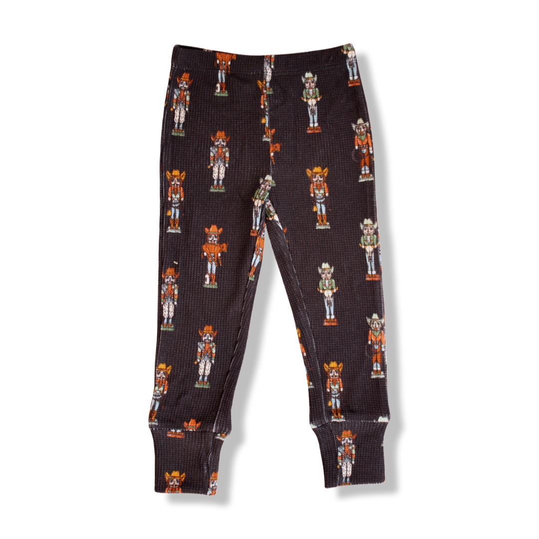 Western Nutcrackers Waffle Long Sleeve Pajamas
