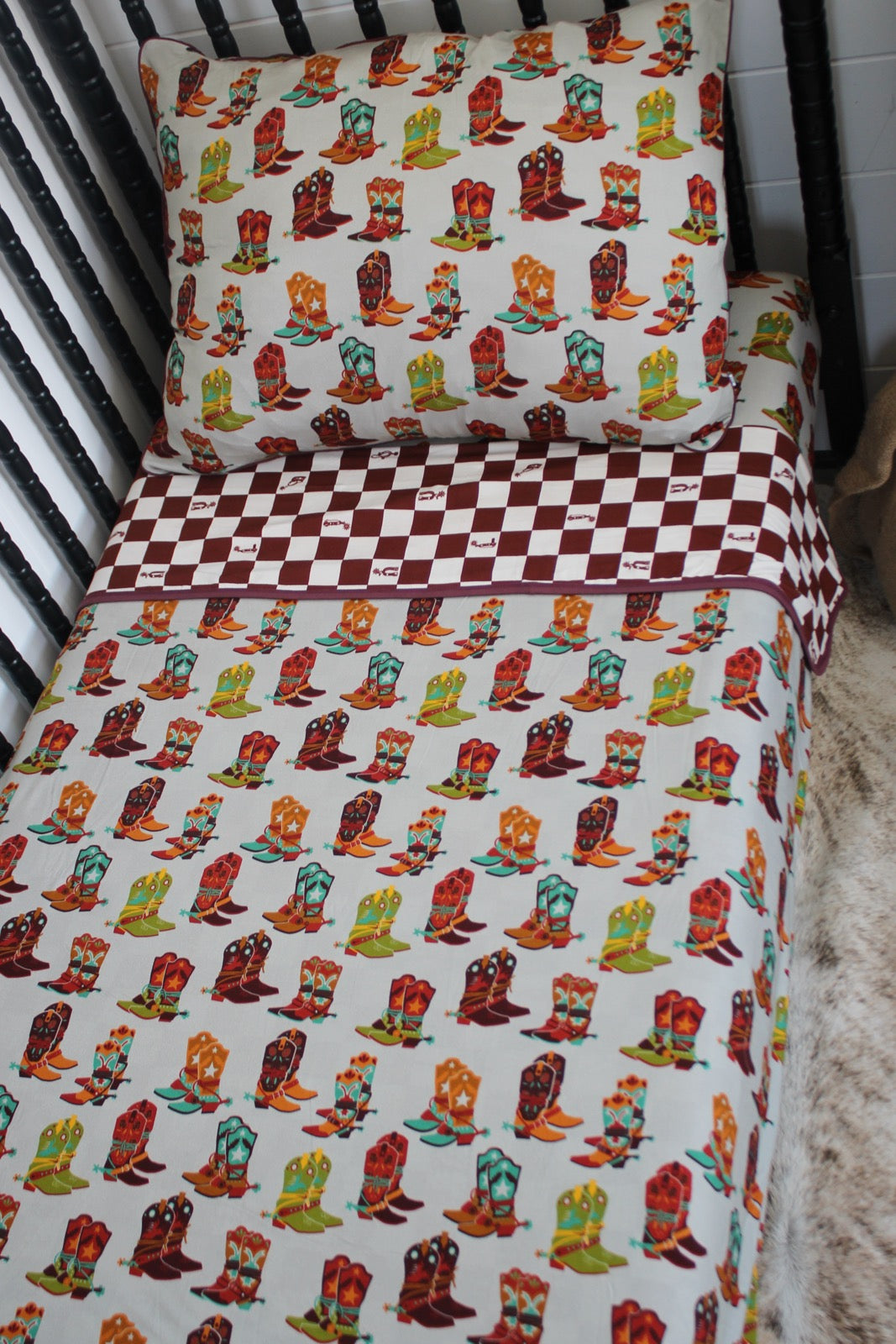 Wright Rodeo Boots Crib Sheet