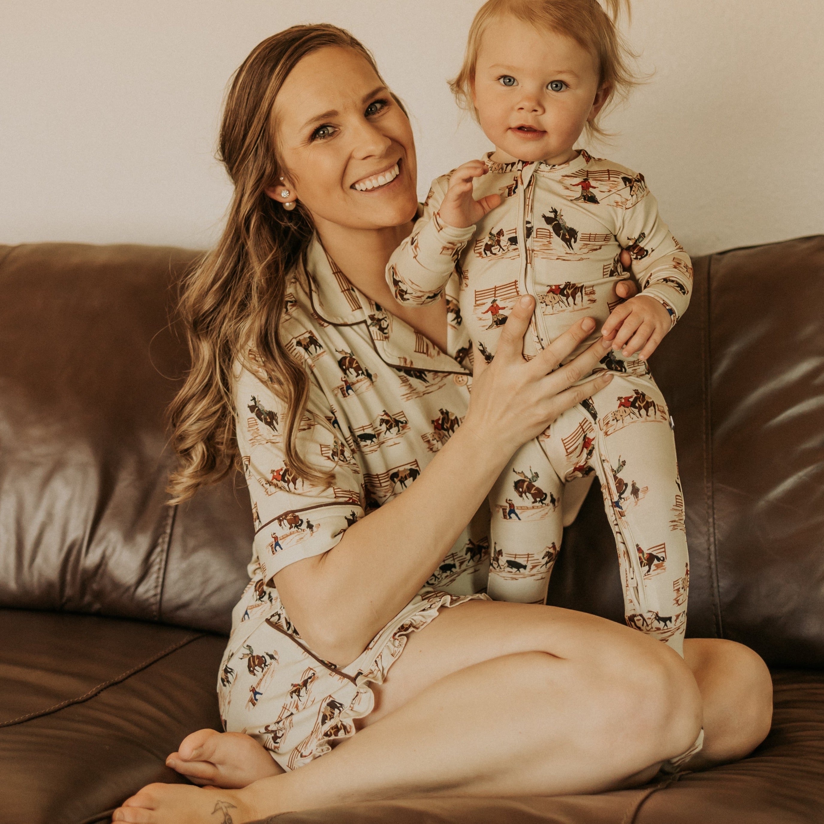 Prescott Short Sleeve + Ruffle Shorts Women's Lounge
