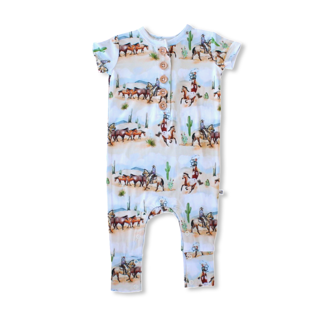 Amarillo Short Sleeve Henley Romper