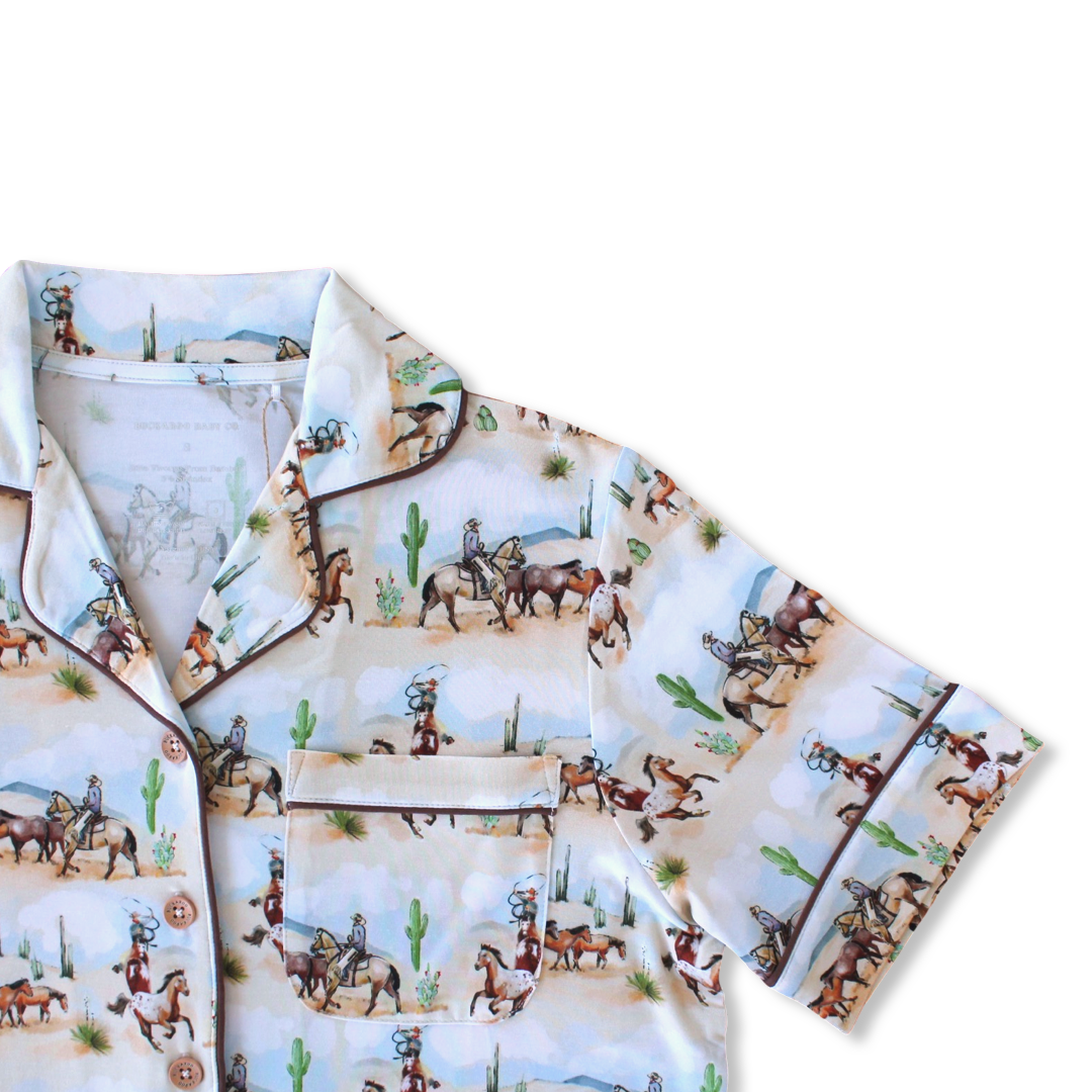 Amarillo Short Sleeve + Ruffle Shorts Women's Lounge