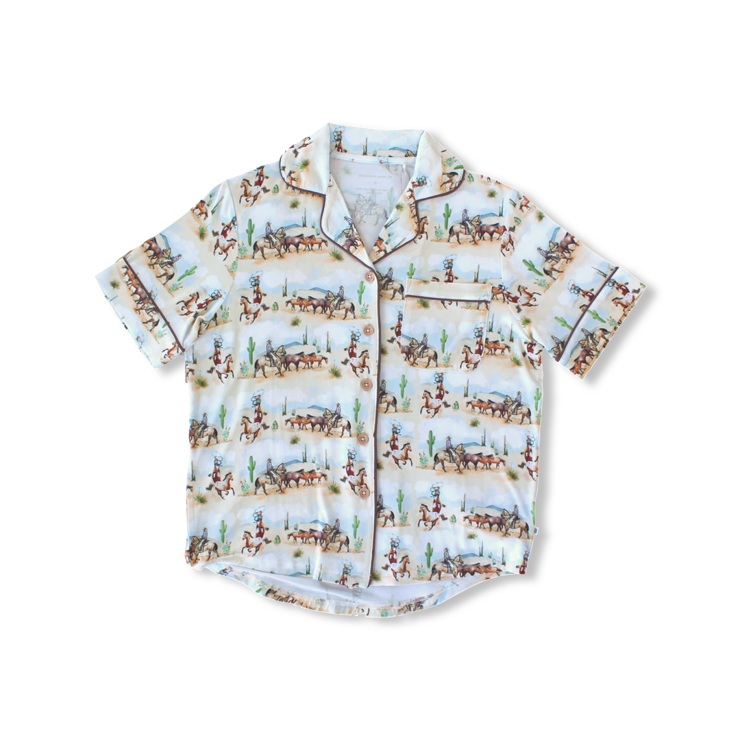 Amarillo Short Sleeve + Ruffle Shorts Women's Lounge