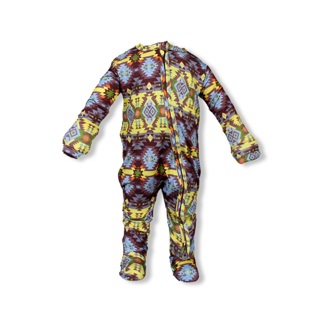 Cleo Southwest Zipper Footie One Piece