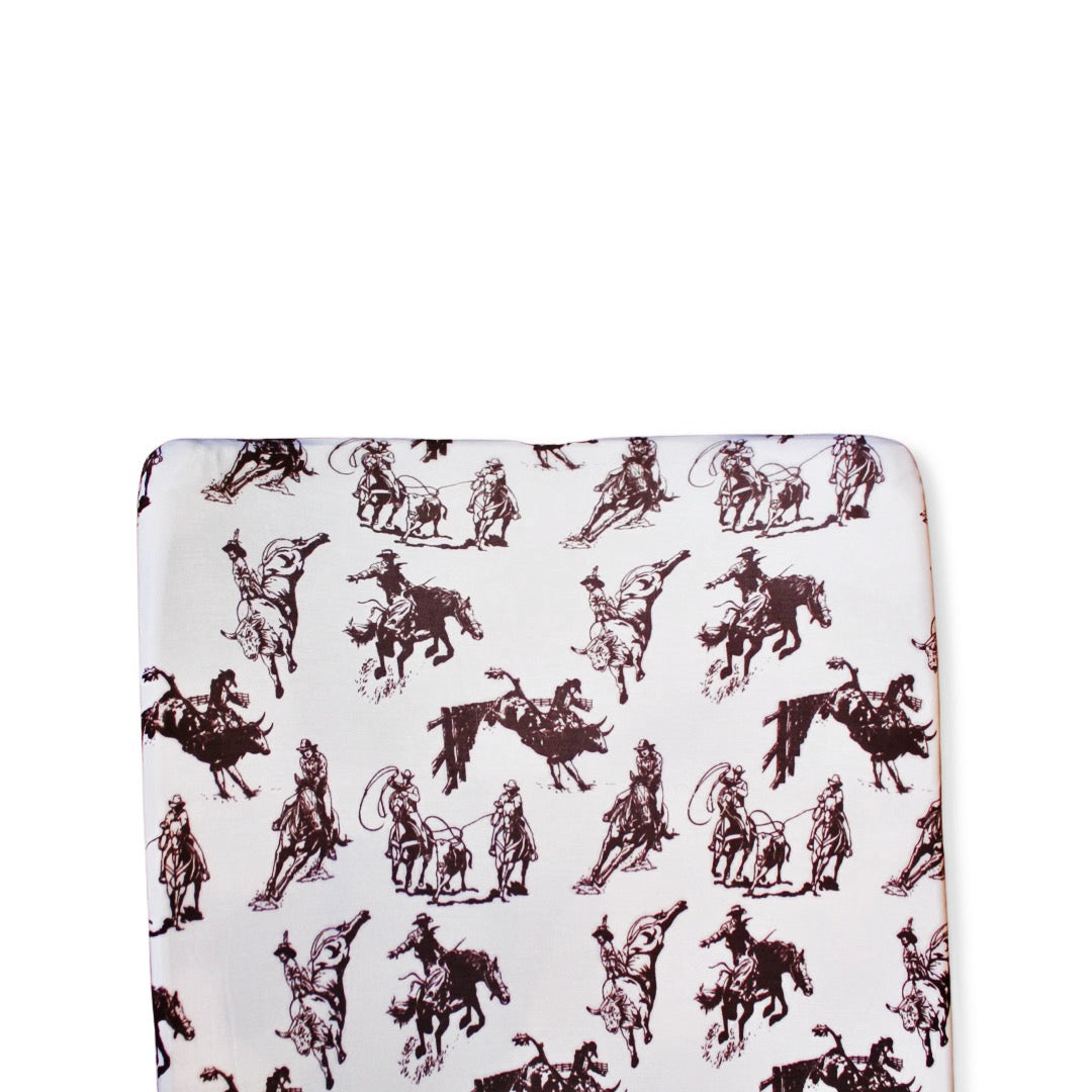 Rodeo Toile Changing Pad Cover