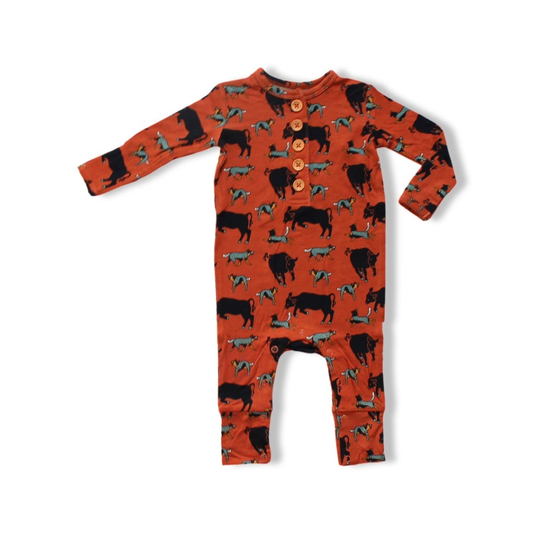 Huffman Long Sleeve Henley Romper