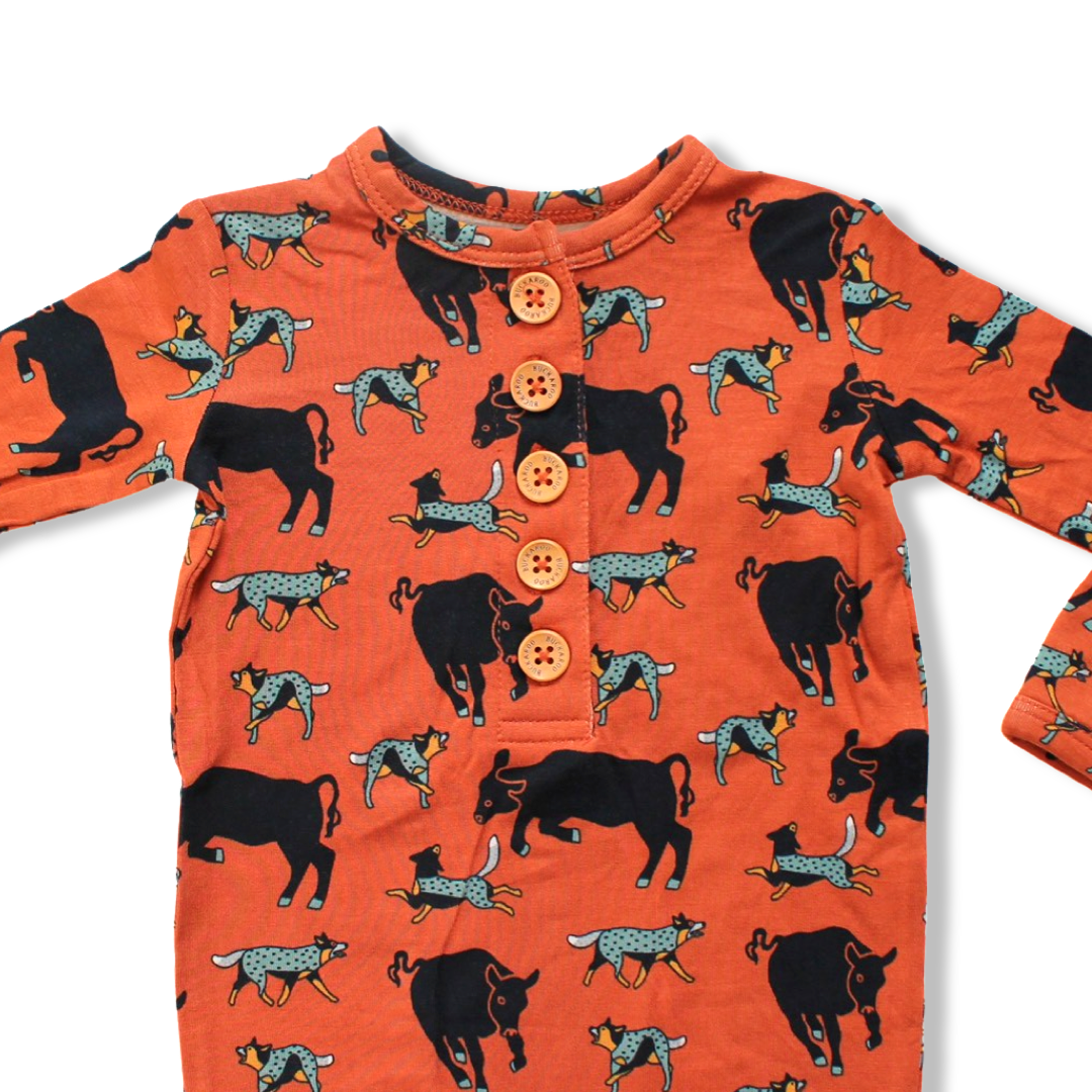 Huffman Long Sleeve Henley Romper