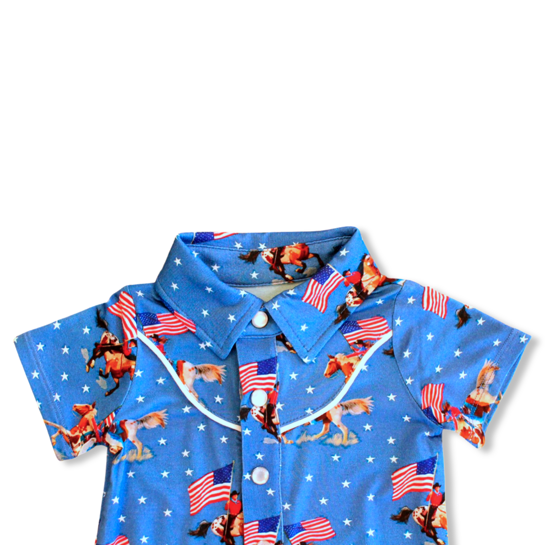 Gallup Short Sleeve Collared Shortalls