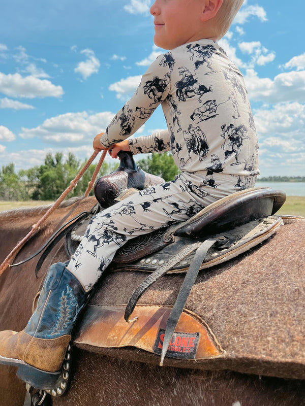 Bronc Lessons Long Sleeve Pajamas