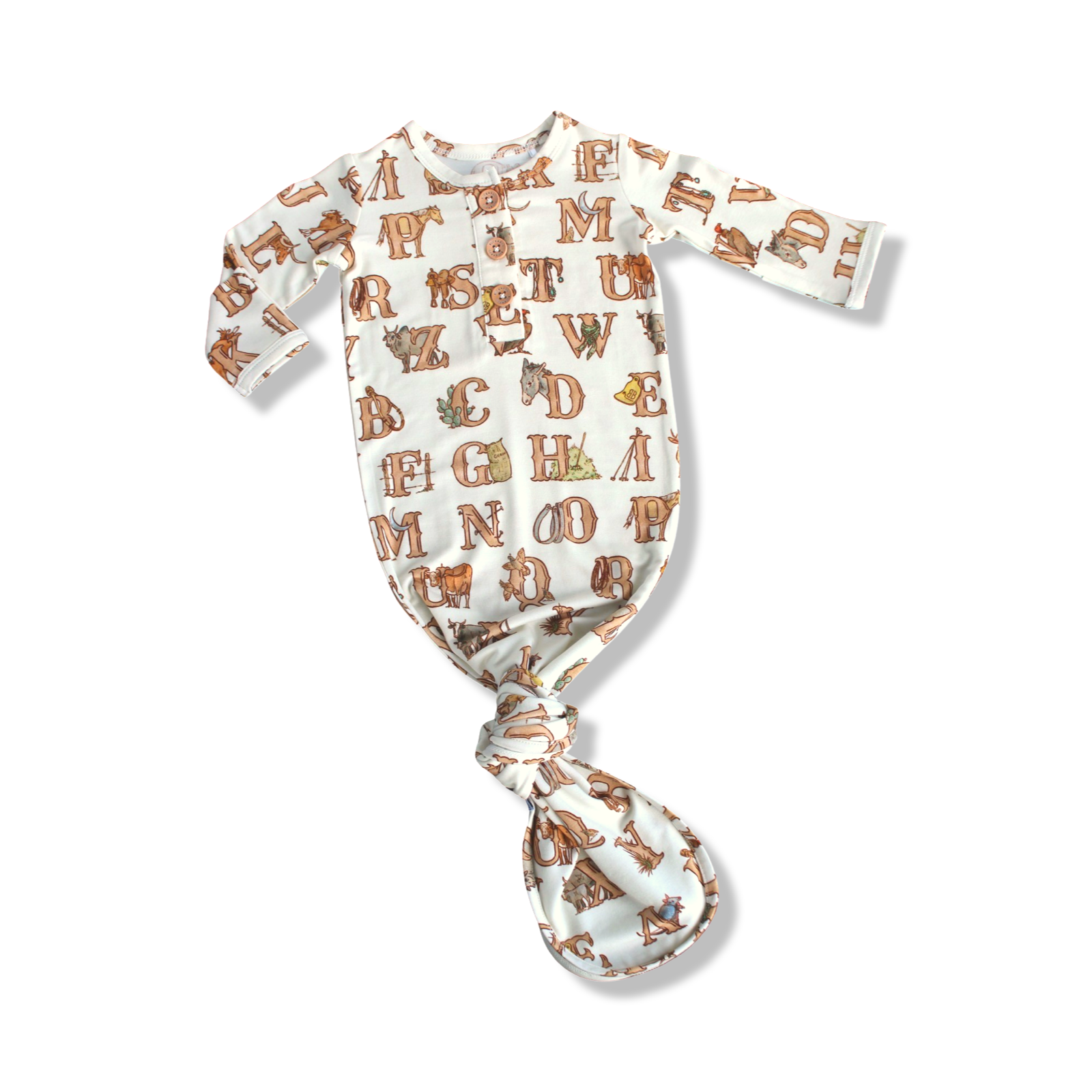 Western Alphabets Knotted Gown