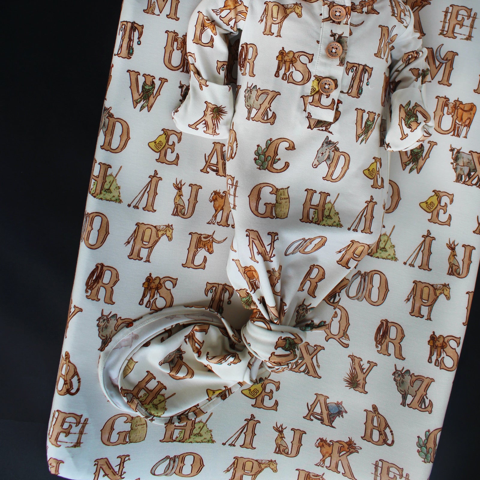Western Alphabets Knotted Gown