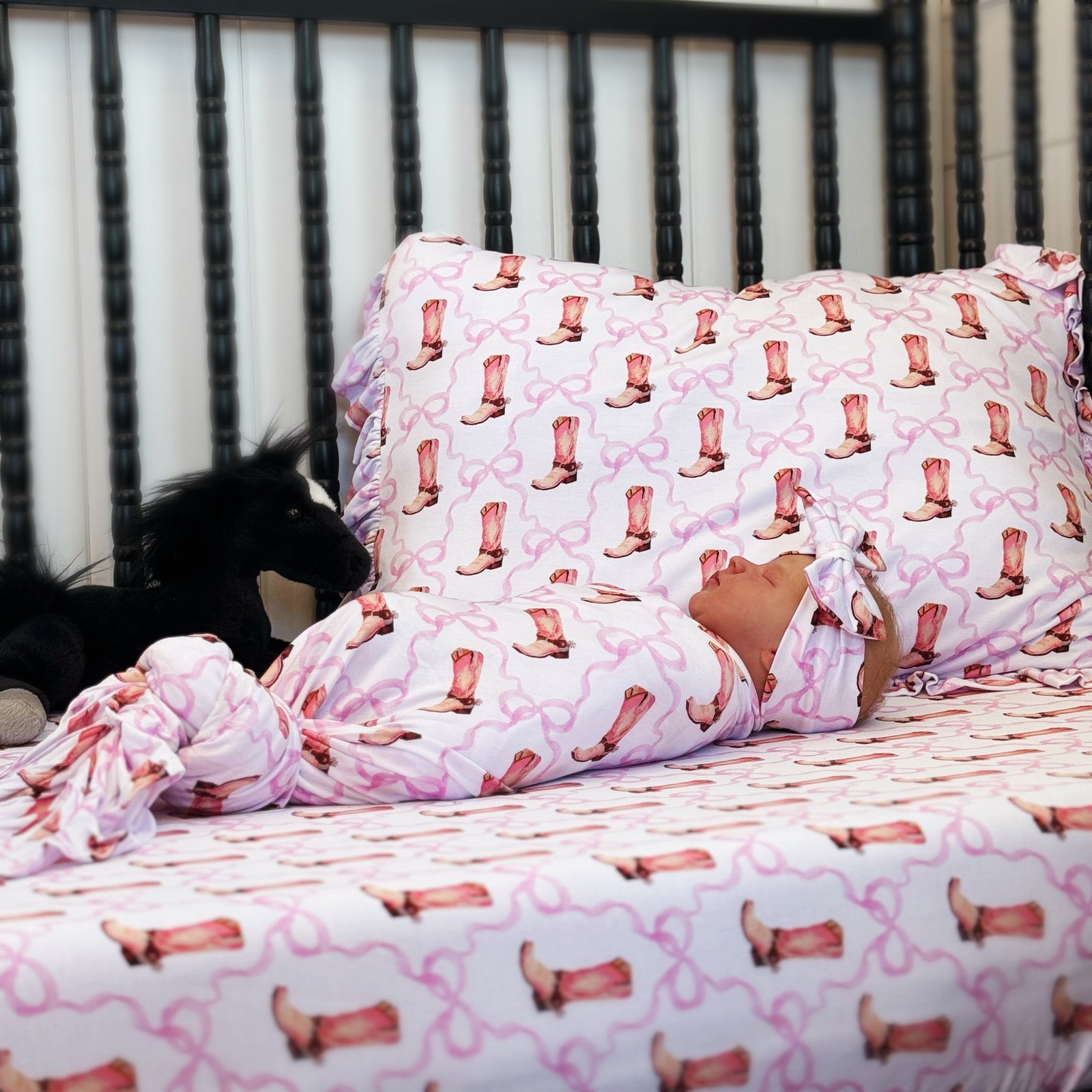 Victoria Cowgirl Boots Infant Swaddle