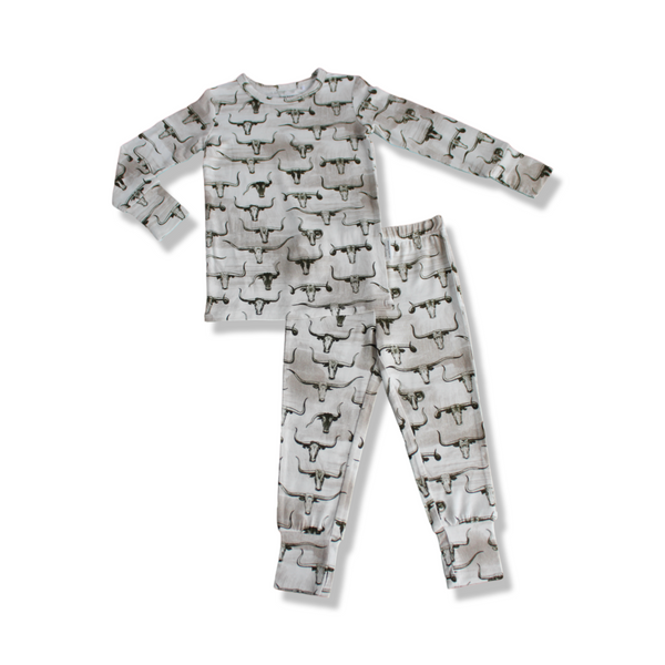 Longhorn Family Album Long Sleeve Pajamas