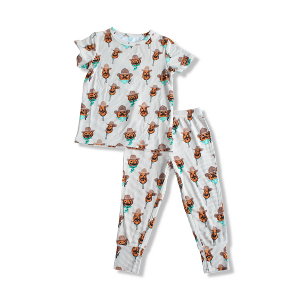 Old West Vintage Pumpkins Short Sleeve Pajamas