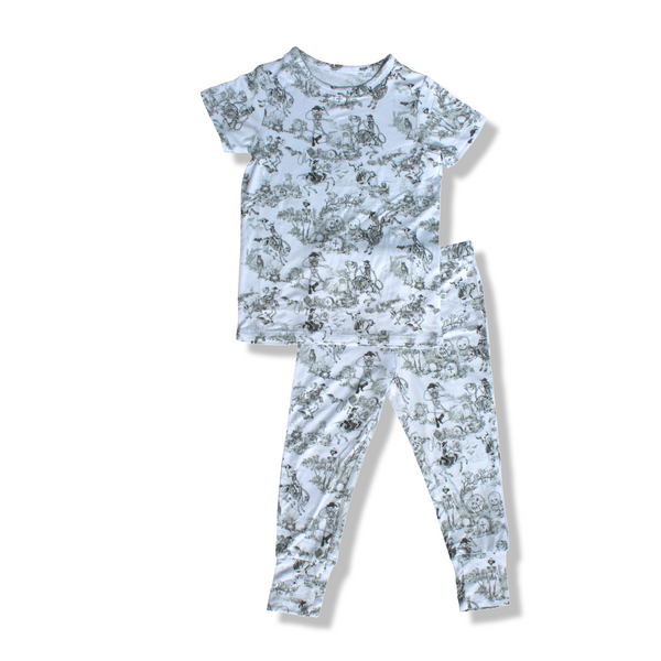 Halloween Toile Short Sleeve Pajamas