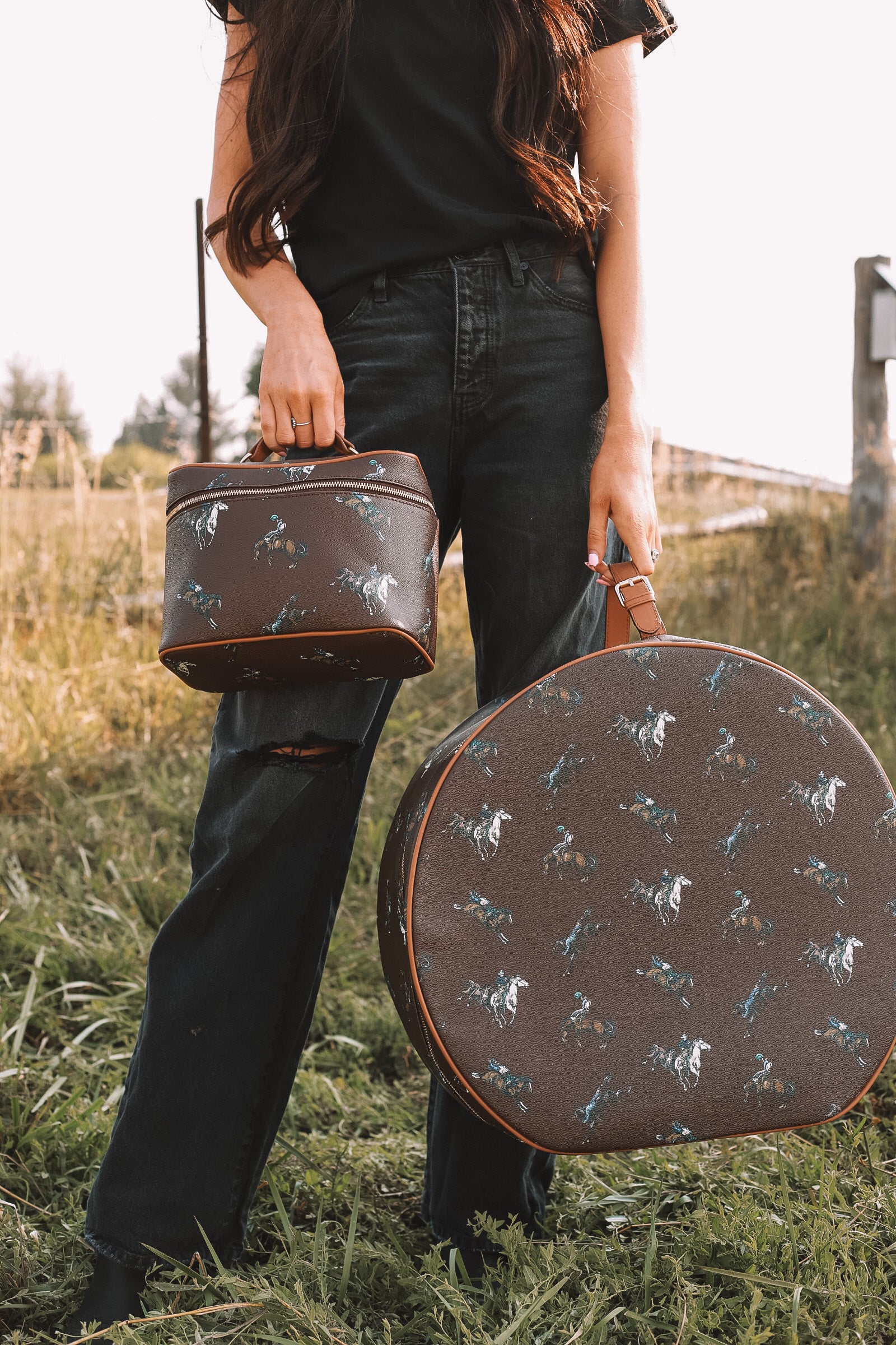 Bustin' Broncs Vanity Case Luggage