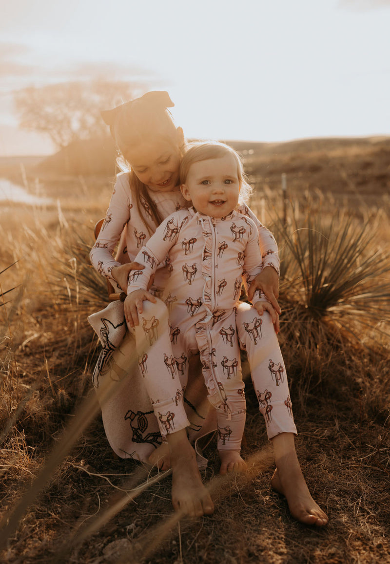 Pink Saddles Pajamas 2PC Set - Toughies