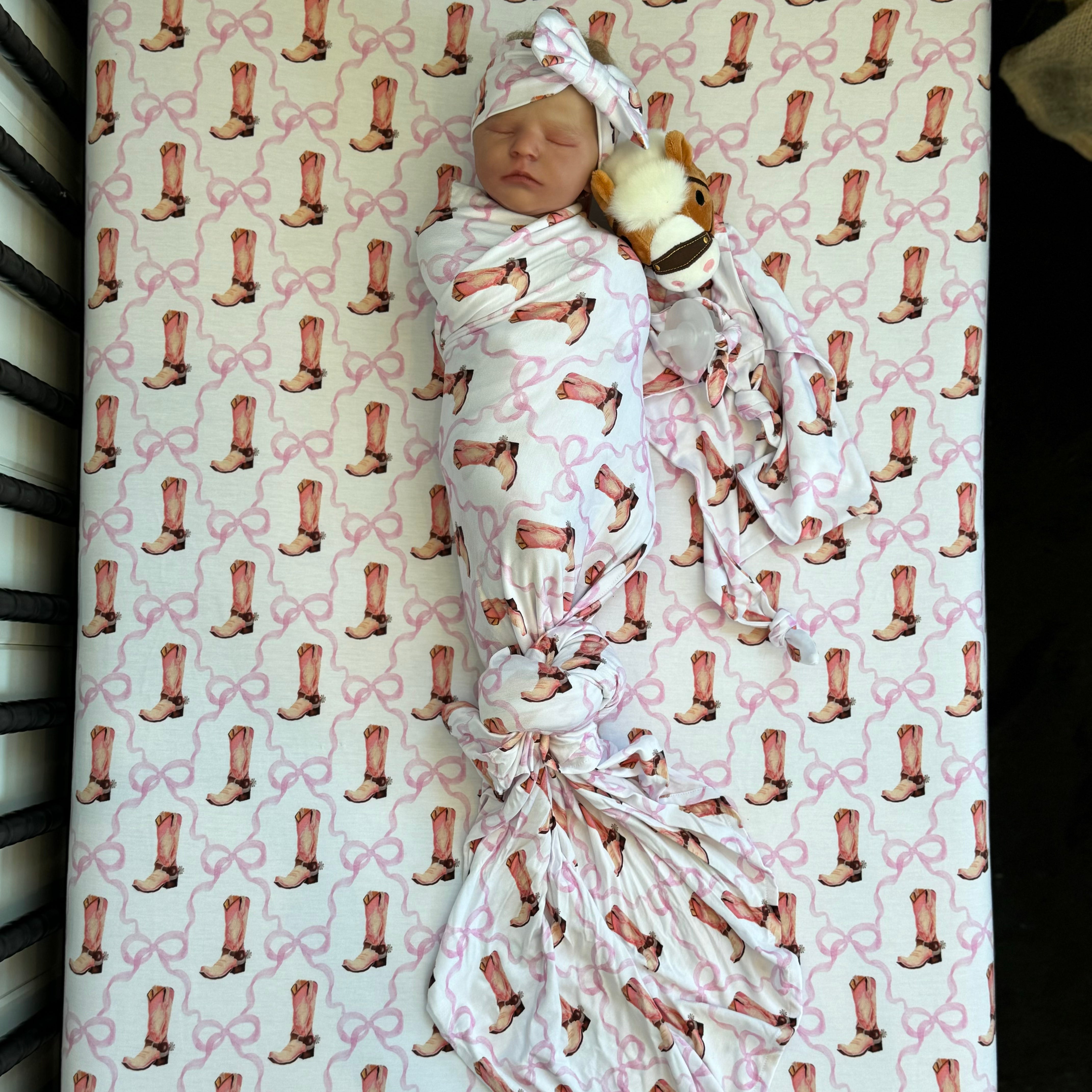 Victoria Cowgirl Boots Infant Swaddle