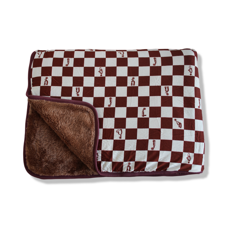 Levi Spurs Plush Yearling Blanket