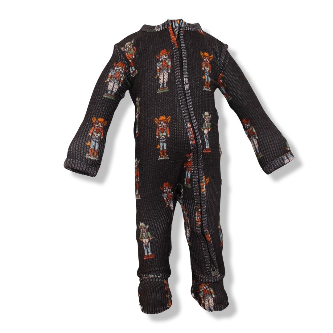 Western Nutcrackers Waffle Footie One Piece