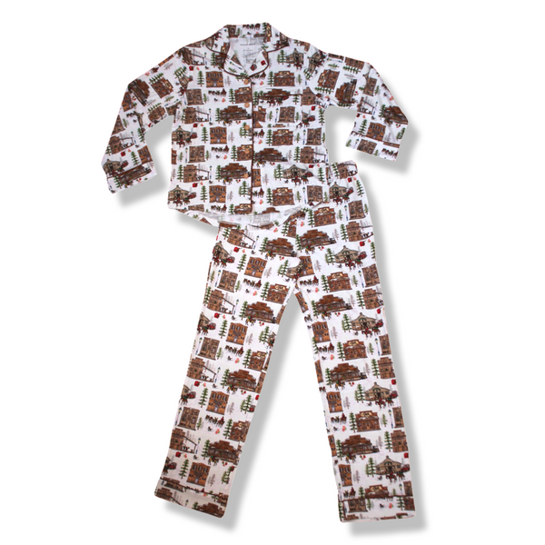 Franklin Collared YOUTH Long Sleeve Pajamas