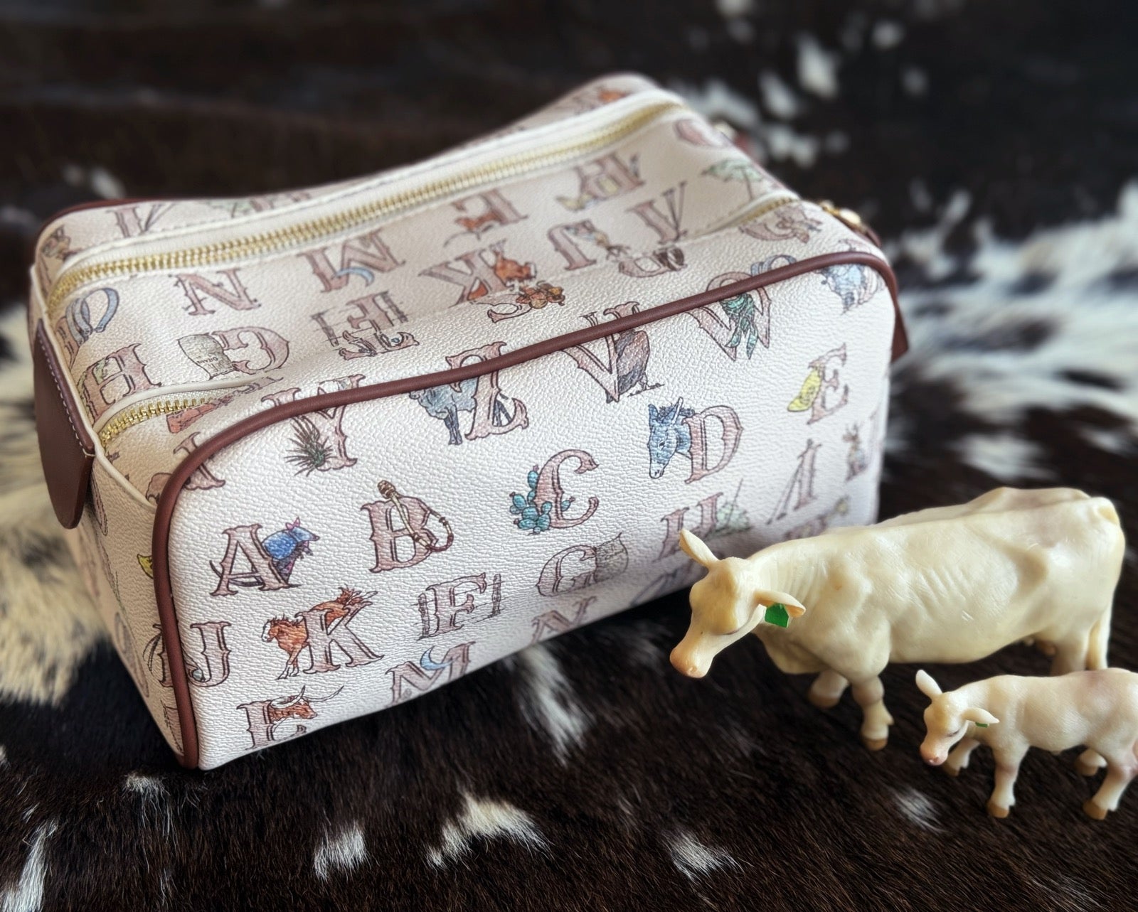 Western Alphabets Toiletry Travel Bag