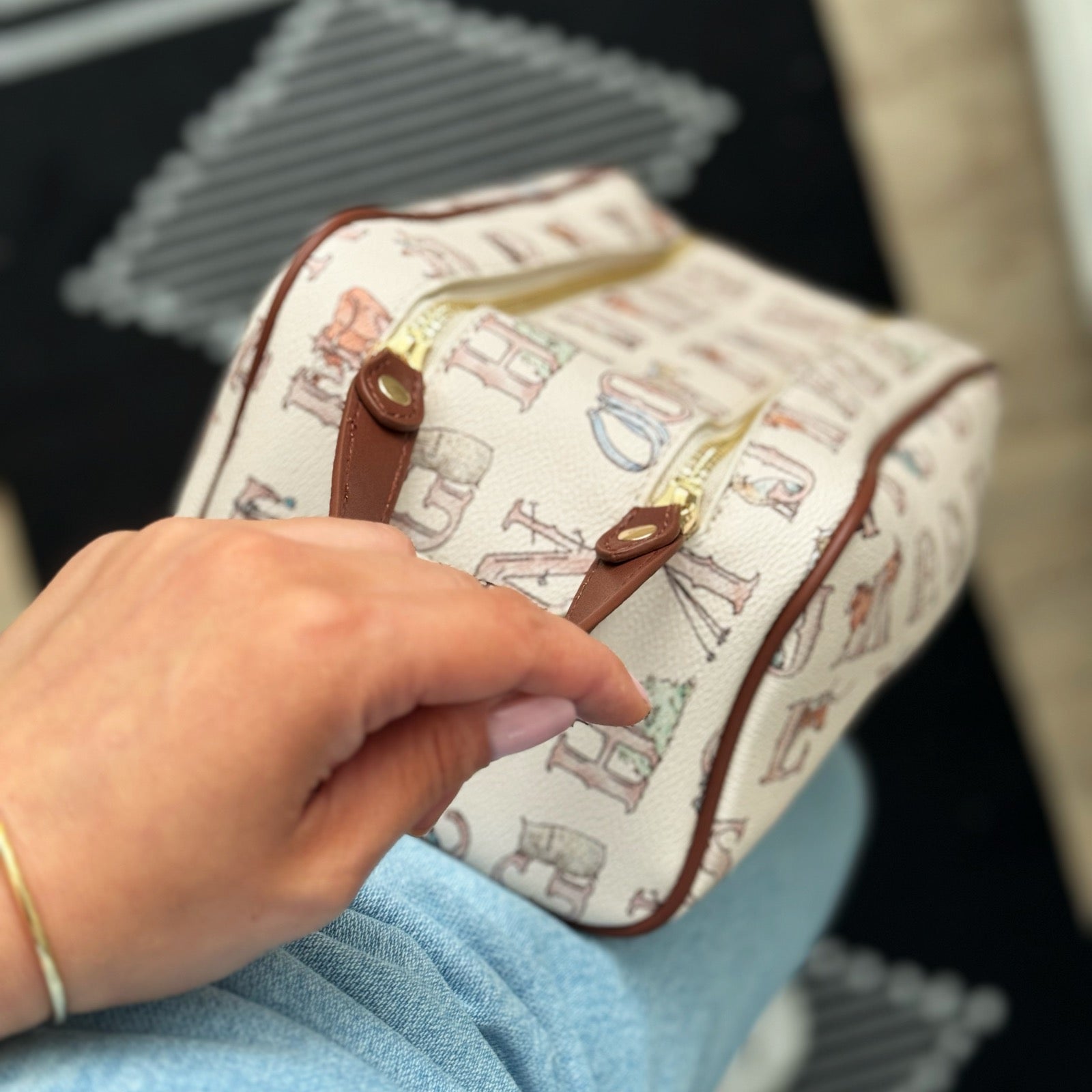 Western Alphabets Toiletry Travel Bag