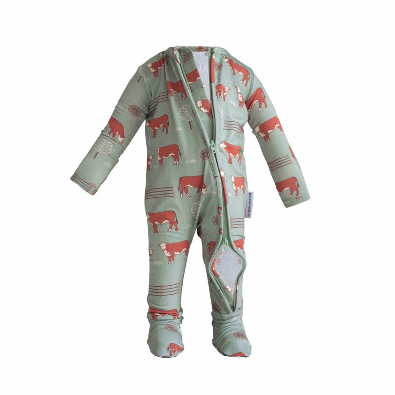 Hereford Zipper Footie One Piece