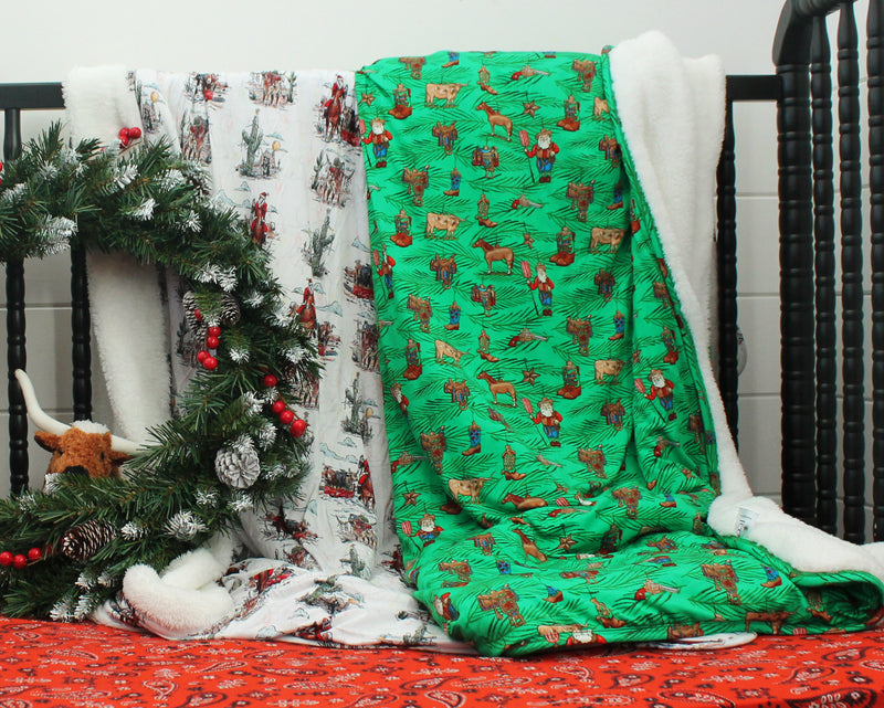 Western Ornaments Plush Yearling Blanket