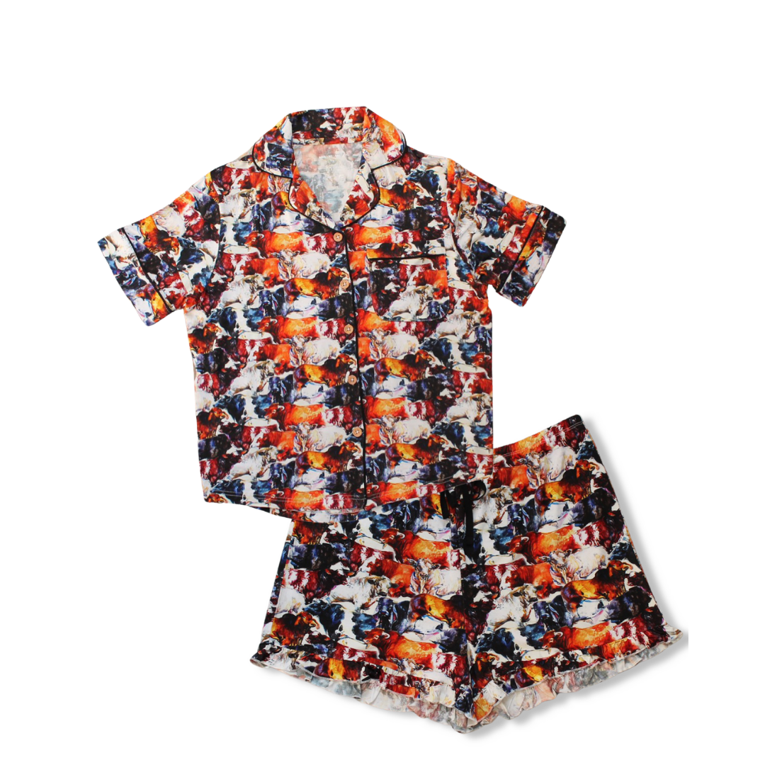 Clyde Short Sleeve + Ruffle Short Women's Lounge