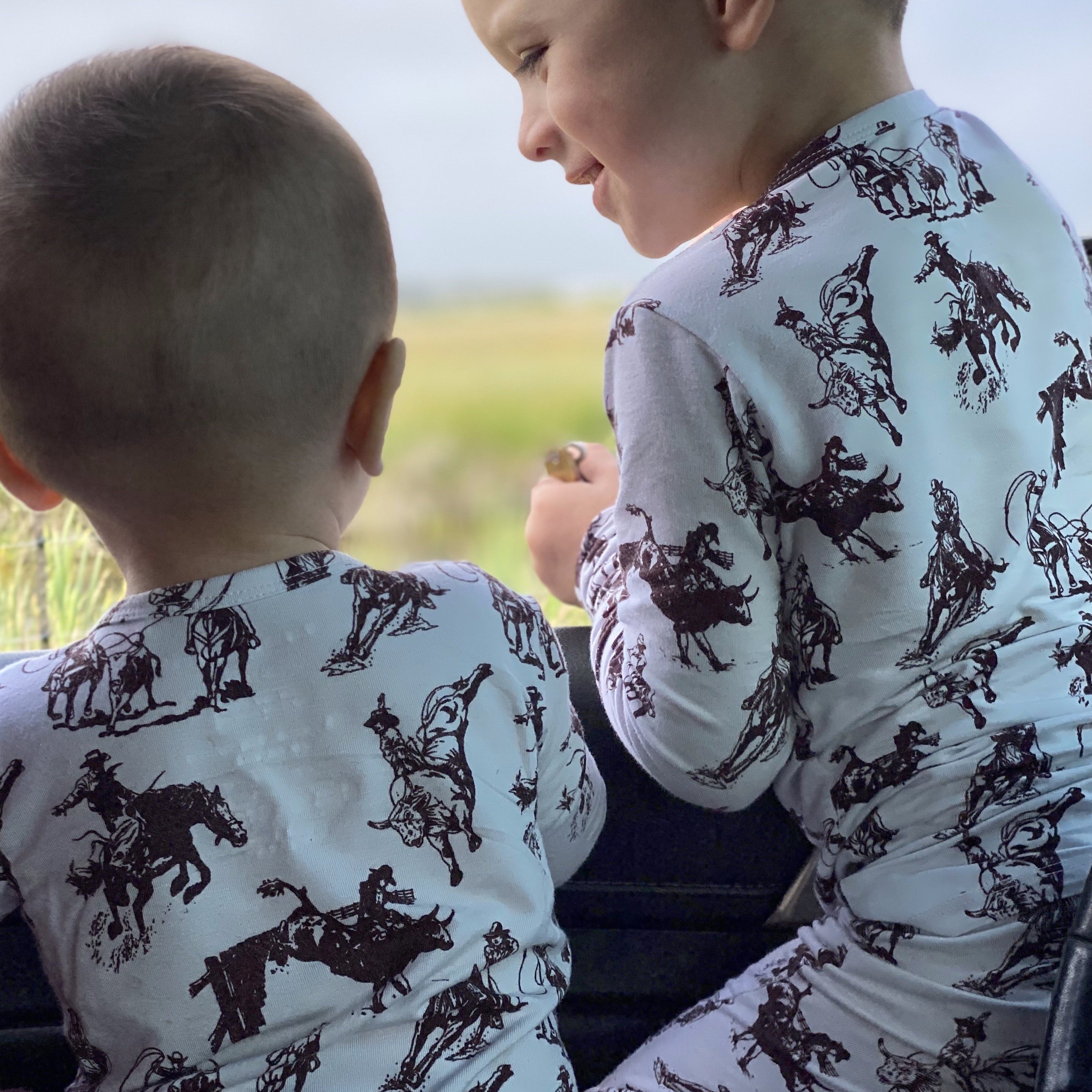 Rodeo Toile Long Sleeve Pajamas